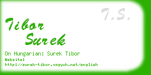 tibor surek business card